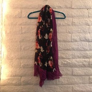 Floral print scarf